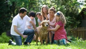 Family Washing Dog Balancing Career and Family Life